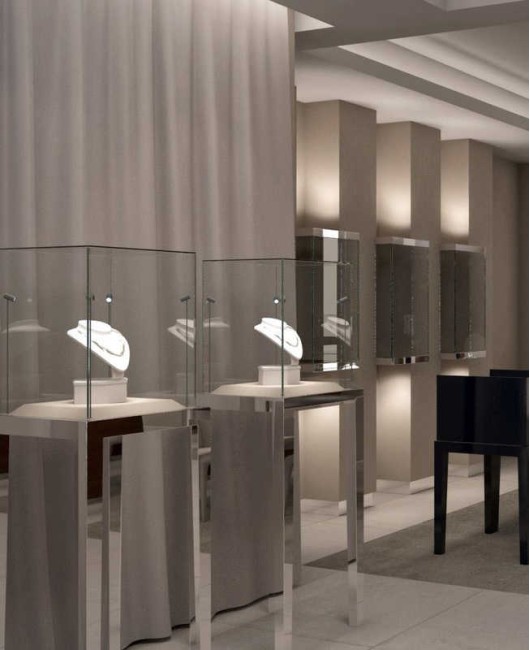 Luxe Creatief Ontwerp Houten Glas Sieraden Winkel Display Teller Showcase