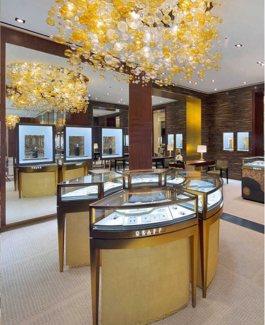 Modern Custom Retail Wooden Jewelry Counter Display