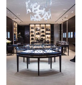 Luxury Modern Wooden Retail Watch Store Display Showcase Design